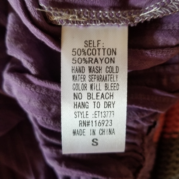 *HP* Easel NWT Off Shoulder Dip Dye Top S - Picture 6 of 7